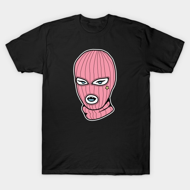 Pink Mask T-Shirt by EarlAdrian